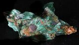Chatoyant, Fibrous Malachite Crystals - Congo #33800-2